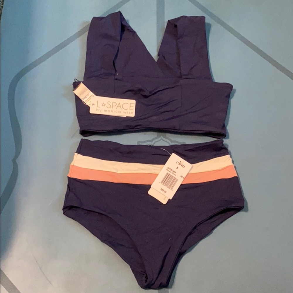 NWT LSpace Parker top +Portia stripe bottom small